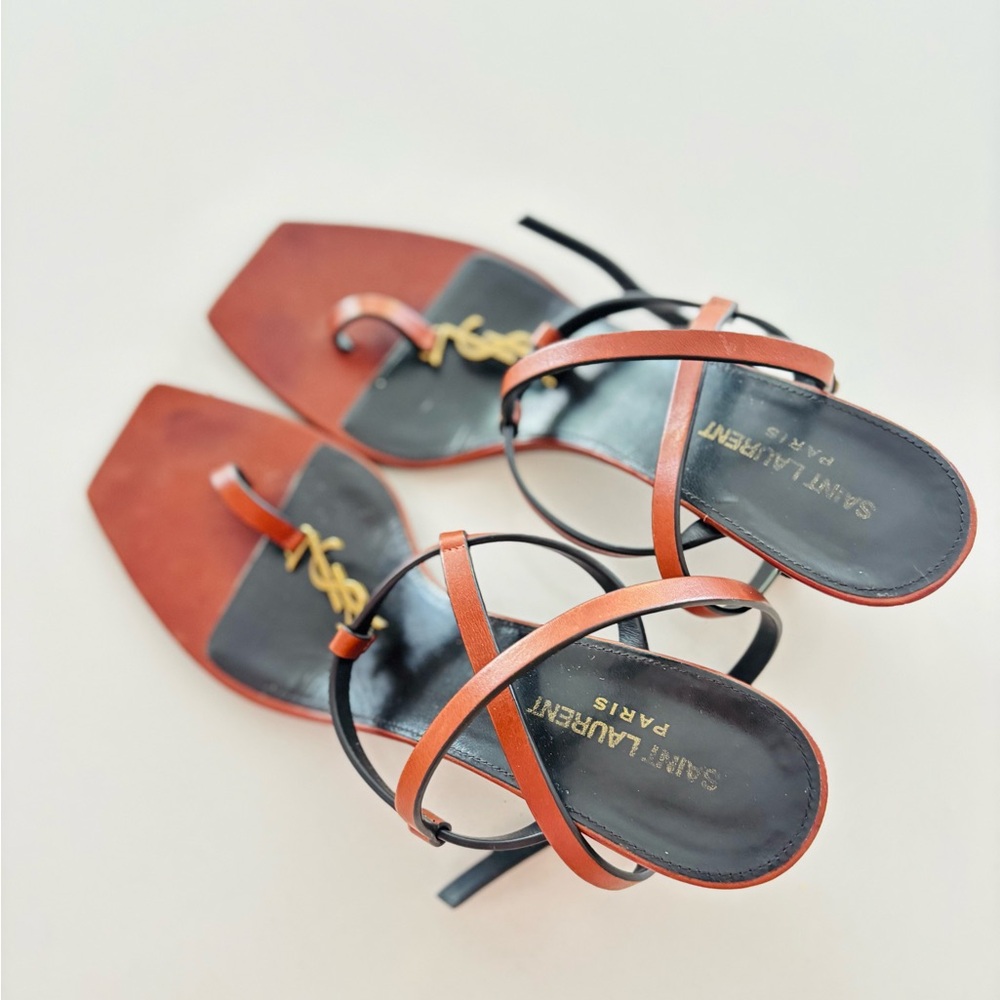 Saint Laurent YSL Vitti Monogram Sandal 40.5 - Picture 2 of 6